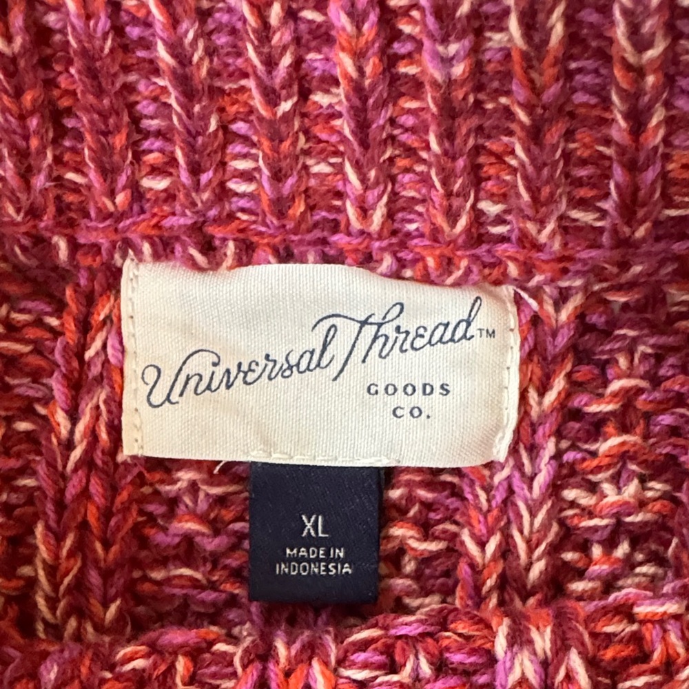 Universal Thread Maroon Ribbed Sweater - Picture 2 of 2